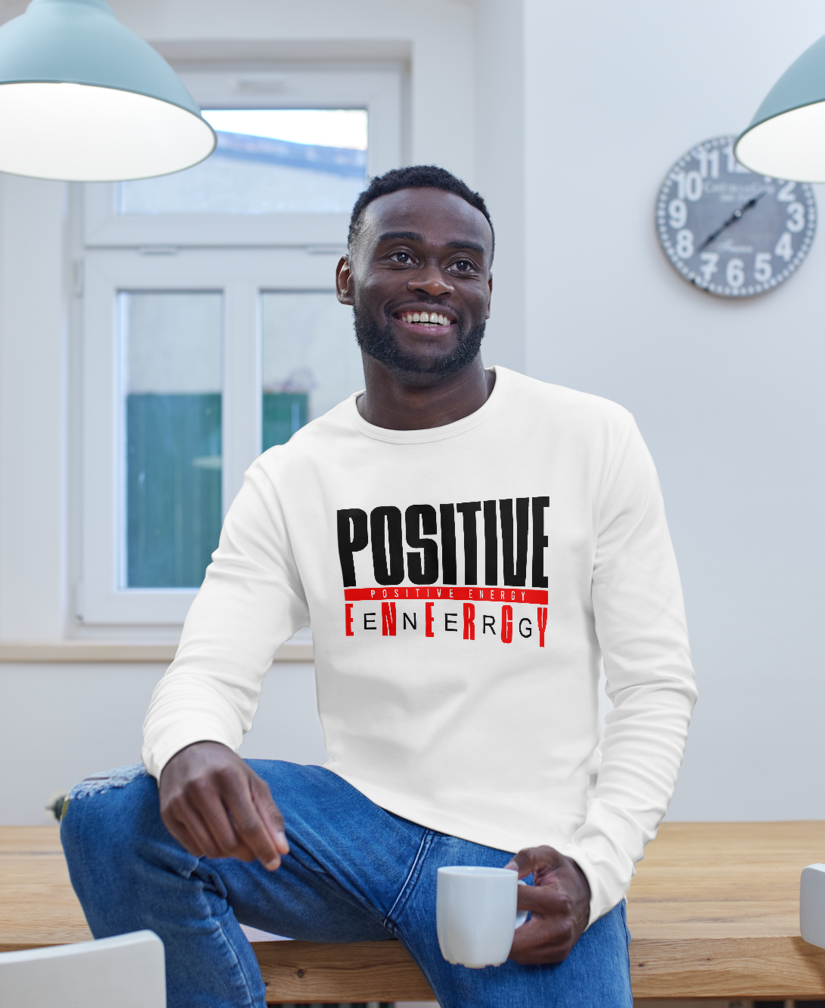Men's Full Sleeve Positive Energy T-Shirt