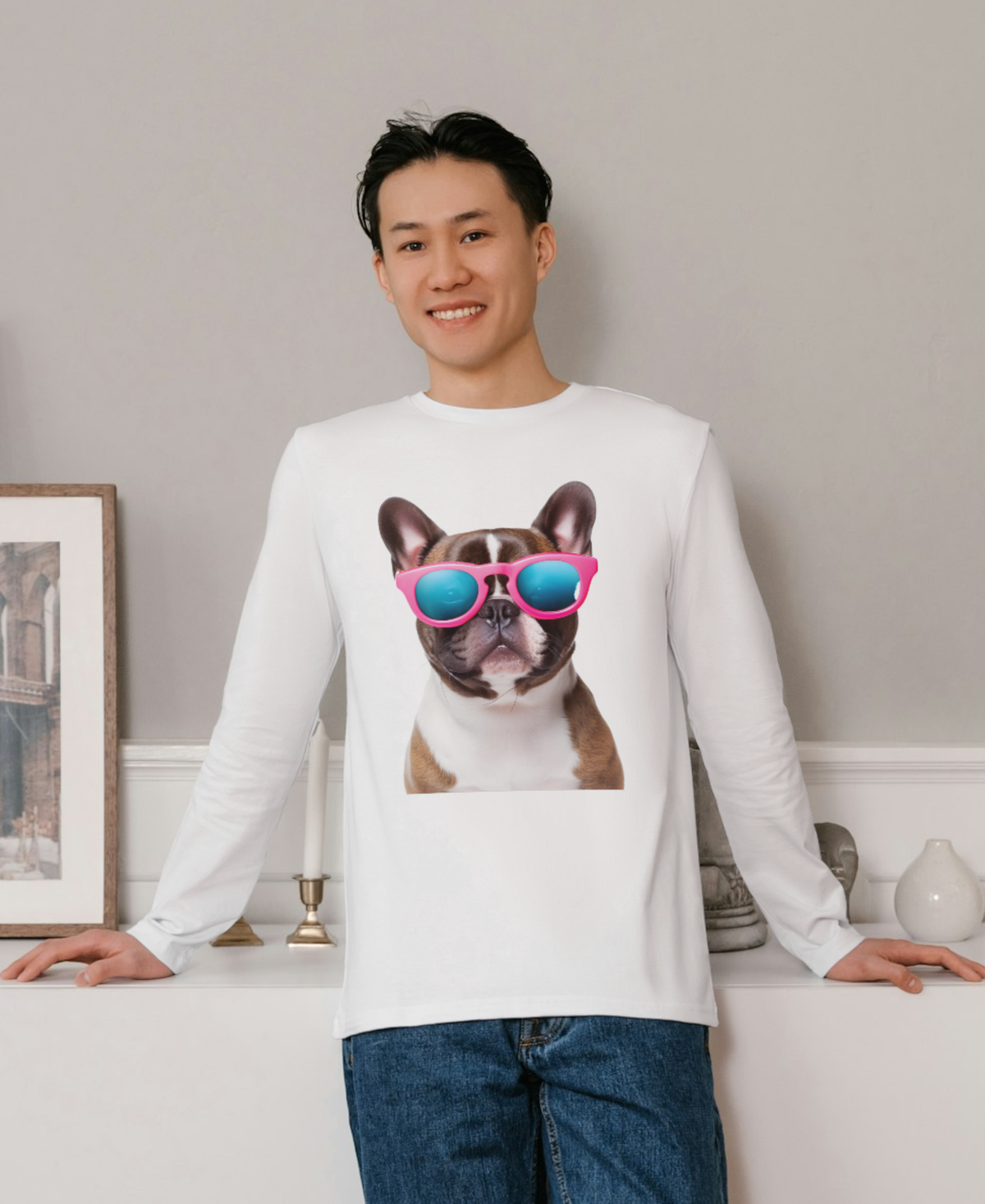 Men's Full Sleeve Street Paws T-Shirt