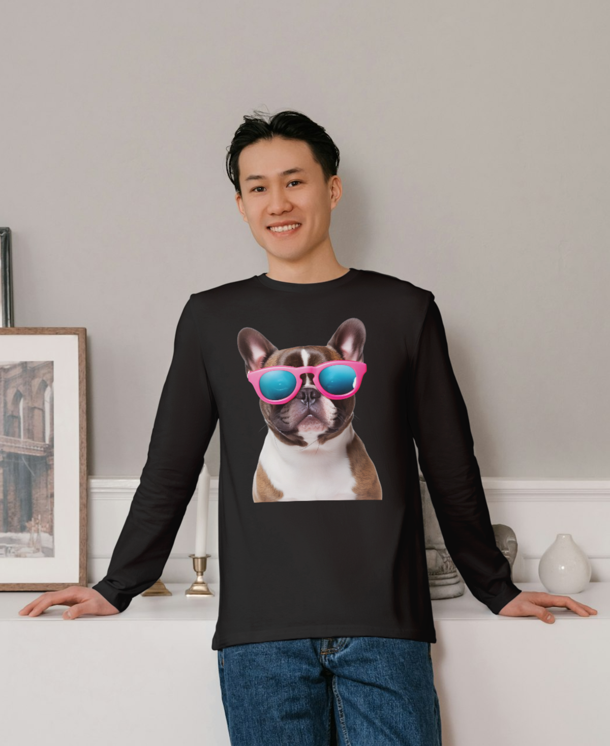 Men's Full Sleeve Street Paws T-Shirt